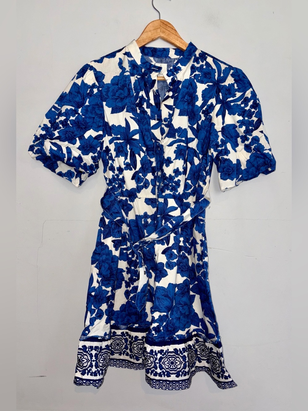 JOIE Floral Ruffle Puff Sleeve Belted Dress sz 6 NEW! - Picture 2 of 10